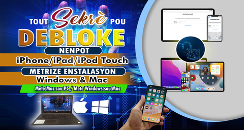 Debloke nenpòt iPhone/iPad/iPod Touch, Enstalasyon Windows ak MacOS sou (PC ak Macbook) – Master Class 1.0